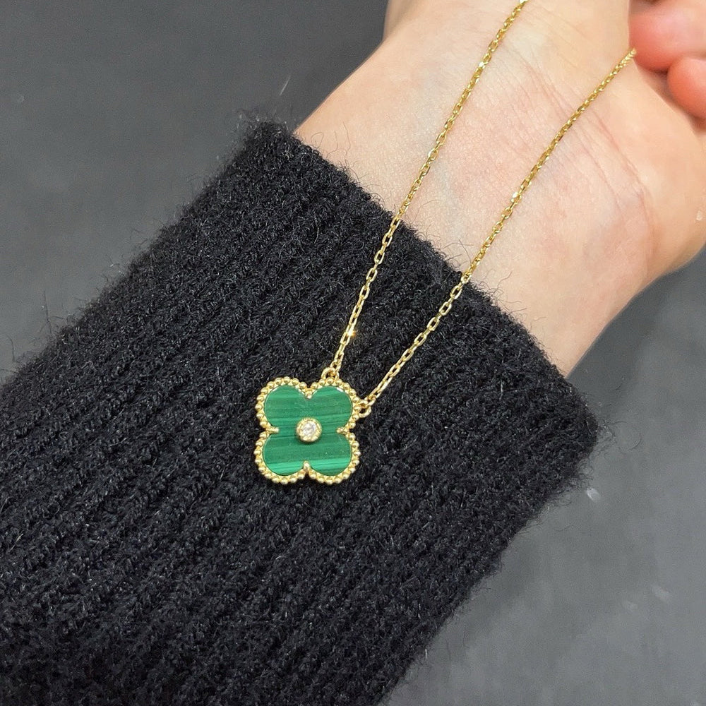 ??Loco?¡¥CLOVER 15MM DIAMOND TURQUOISE NECKLACE