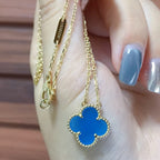 ??Loco?¡¥CLOVER 15MM BLUE AGATE NECKLACE