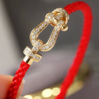 ??Loco?¡¥FORCE LARGE HORSESHOE FULL DIAMOND BRACELET ROSE GOLD