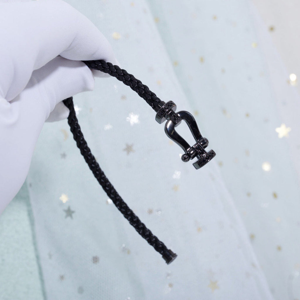 ??Loco?¡¥FORCE LARGE SERIES HORSESHOE BLACK SAMURAI BRACELET