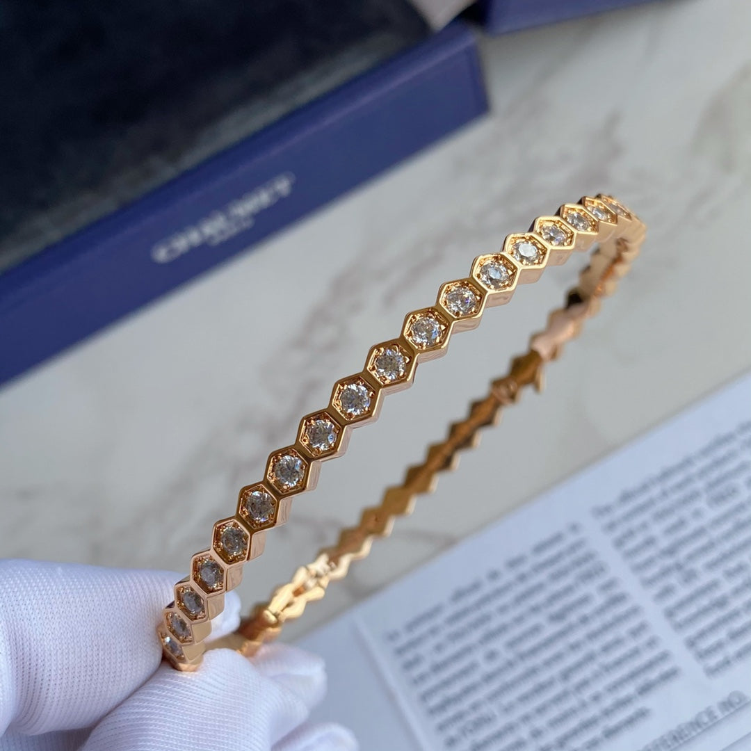 ??Loco?¡¥BEE LOVE GOLD BRACELET FULL DIAMOND