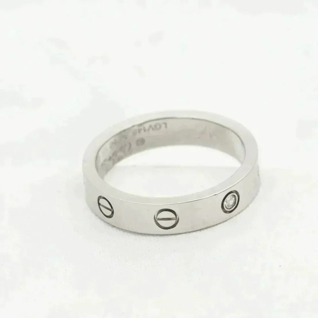 ??Loco?¡¥LOVE RING 4MM 1 DIAMOND SILVER