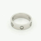 ??Loco?¡¥LOVE RING 5.5MM 3 DIAMONDS SILVER