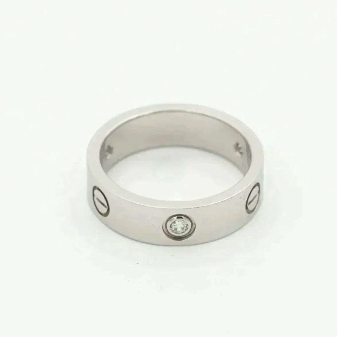 ??Loco?¡¥LOVE RING 5.5MM 3 DIAMONDS SILVER