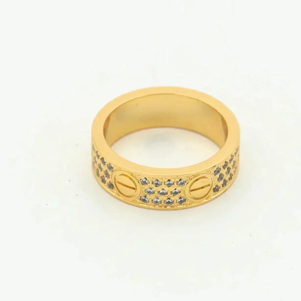 ??Loco?¡¥LOVE RING 5.5MM DIAMONDS PAVED