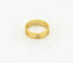 ??Loco?¡¥LOVE RING 4MM 1 DIAMOND GOLD