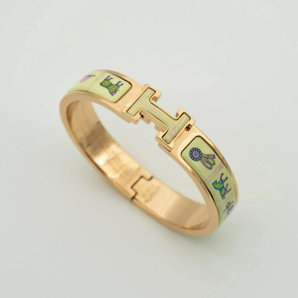 ??Loco?¡¥H PINK GOLD BRACELET CREAM CERAMIC