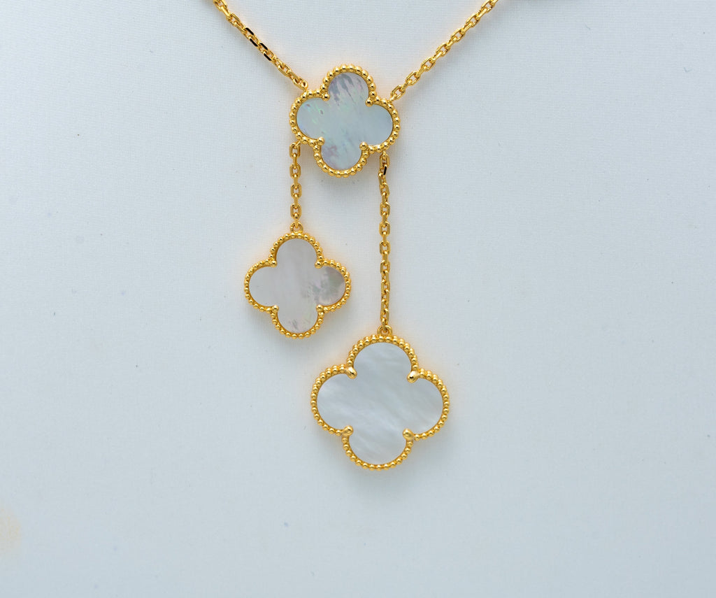 ??Loco?¡¥CLOVER MOTHER OF PEARL NECKLACE 6 MOTIF
