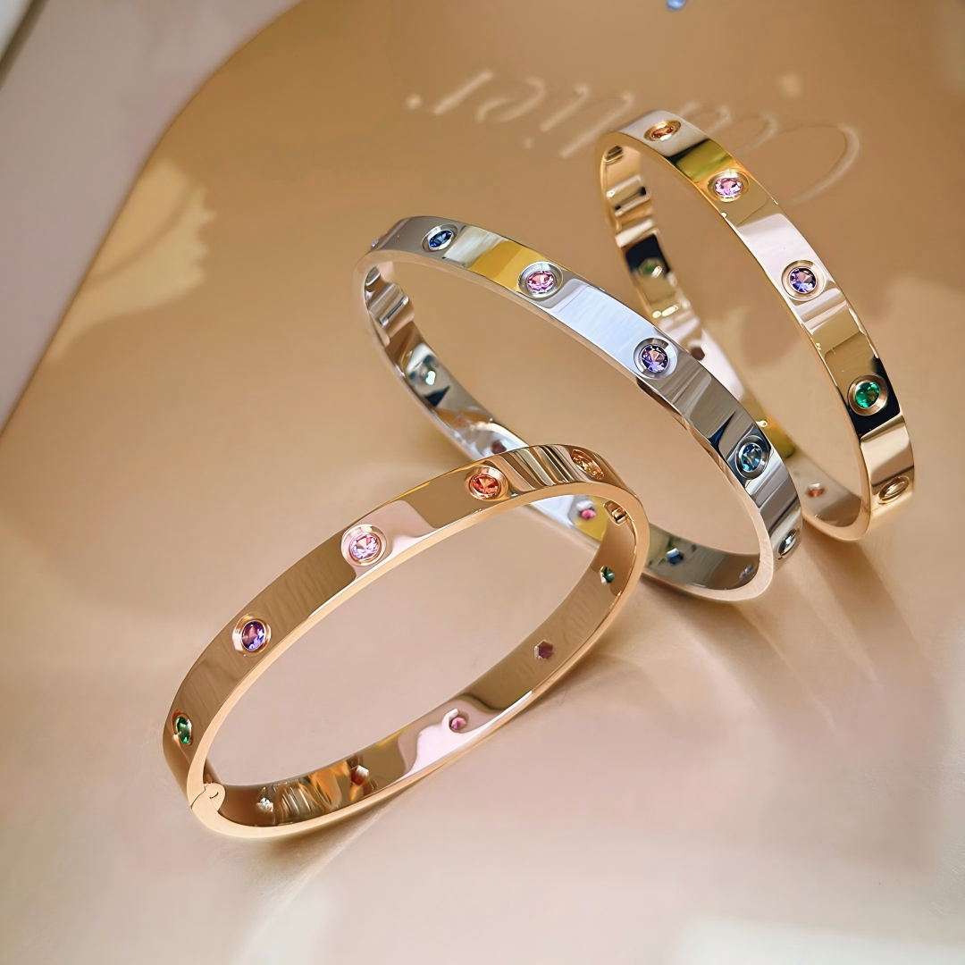 [Loco JURI]2026 RAINBOW LOVE BRACELET 6.1MM  10 DIAMONDS