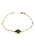 ??Loco?¡¥SUN MALACHITE 1 DIAMOND PINK GOLD BRACELET