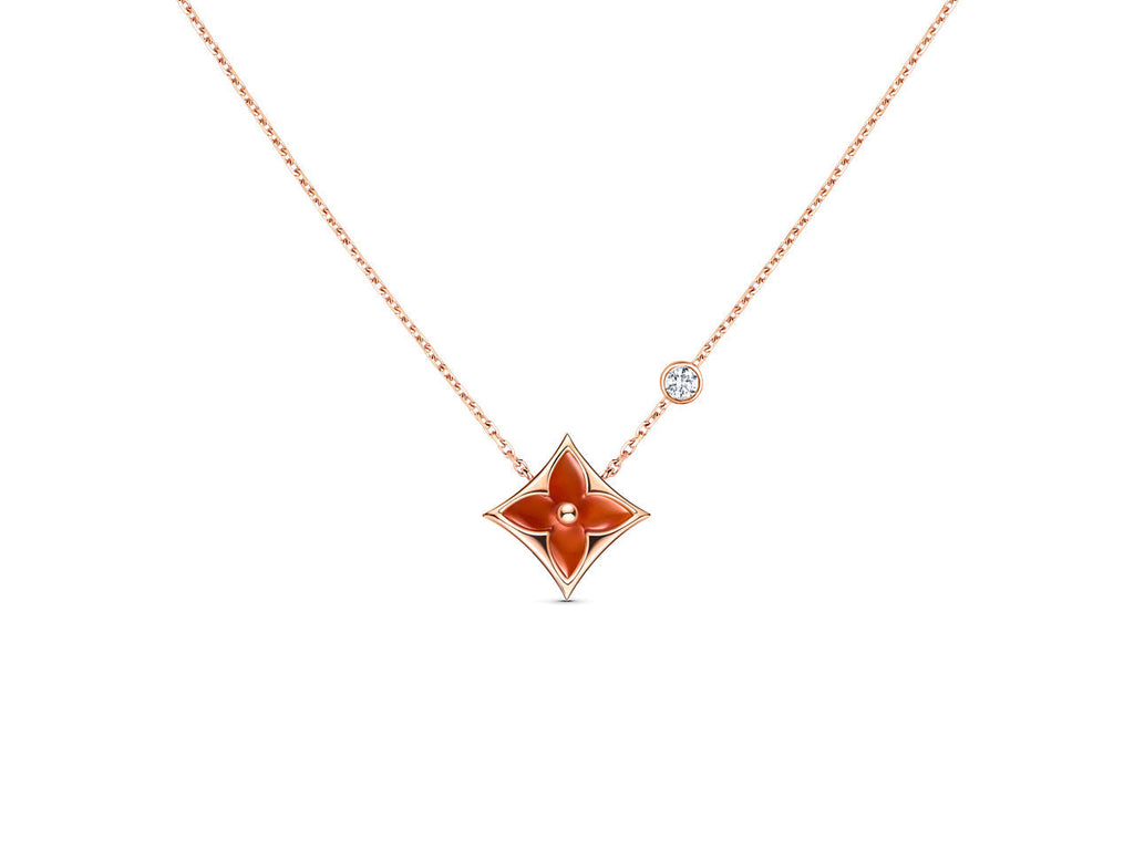 ??Loco?¡¥STAR NECKLACE PINK GOLD 1 DIAMOND
