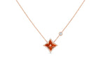 ??Loco?¡¥STAR NECKLACE PINK GOLD 1 DIAMOND