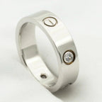 ??Loco?¡¥LOVE RING 5.5MM 3 DIAMONDS SILVER