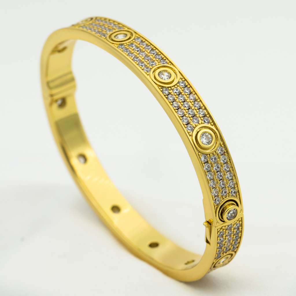 ??Loco?¡¥LOVE BRACELET 6.1MM DIAMOND-PAVED 10 BIG DIAMONDS