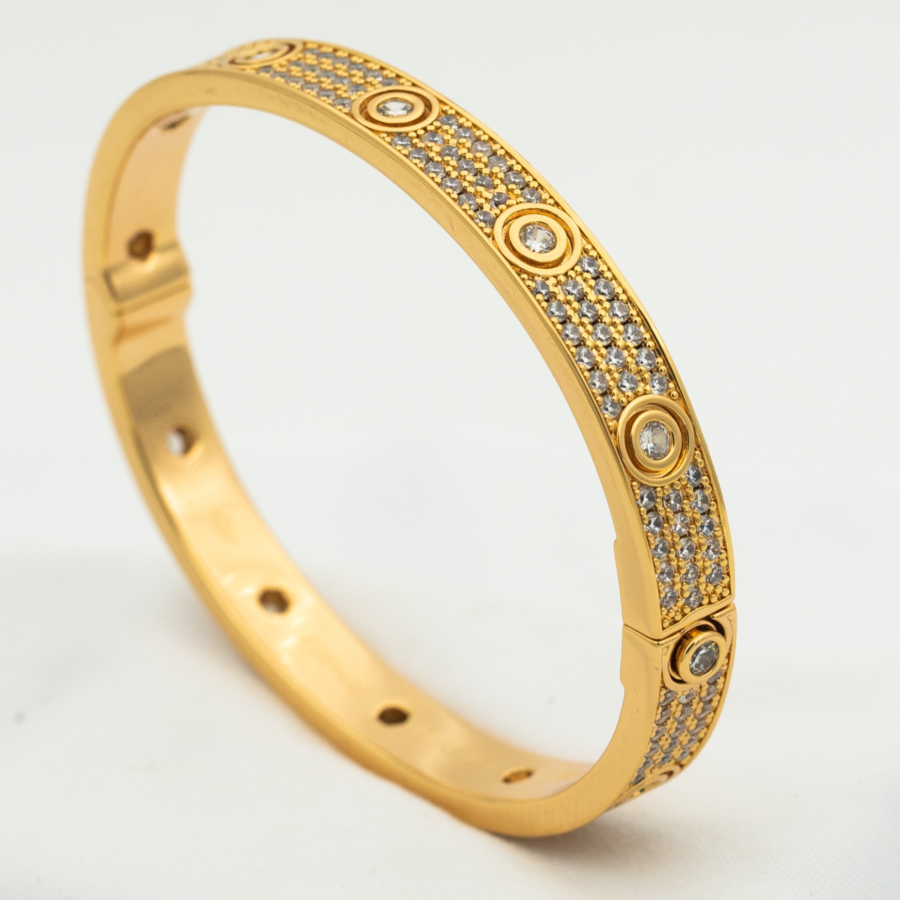 ??Loco?¡¥LOVE BRACELET 6.1MM DIAMOND-PAVED 10 BIG DIAMONDS