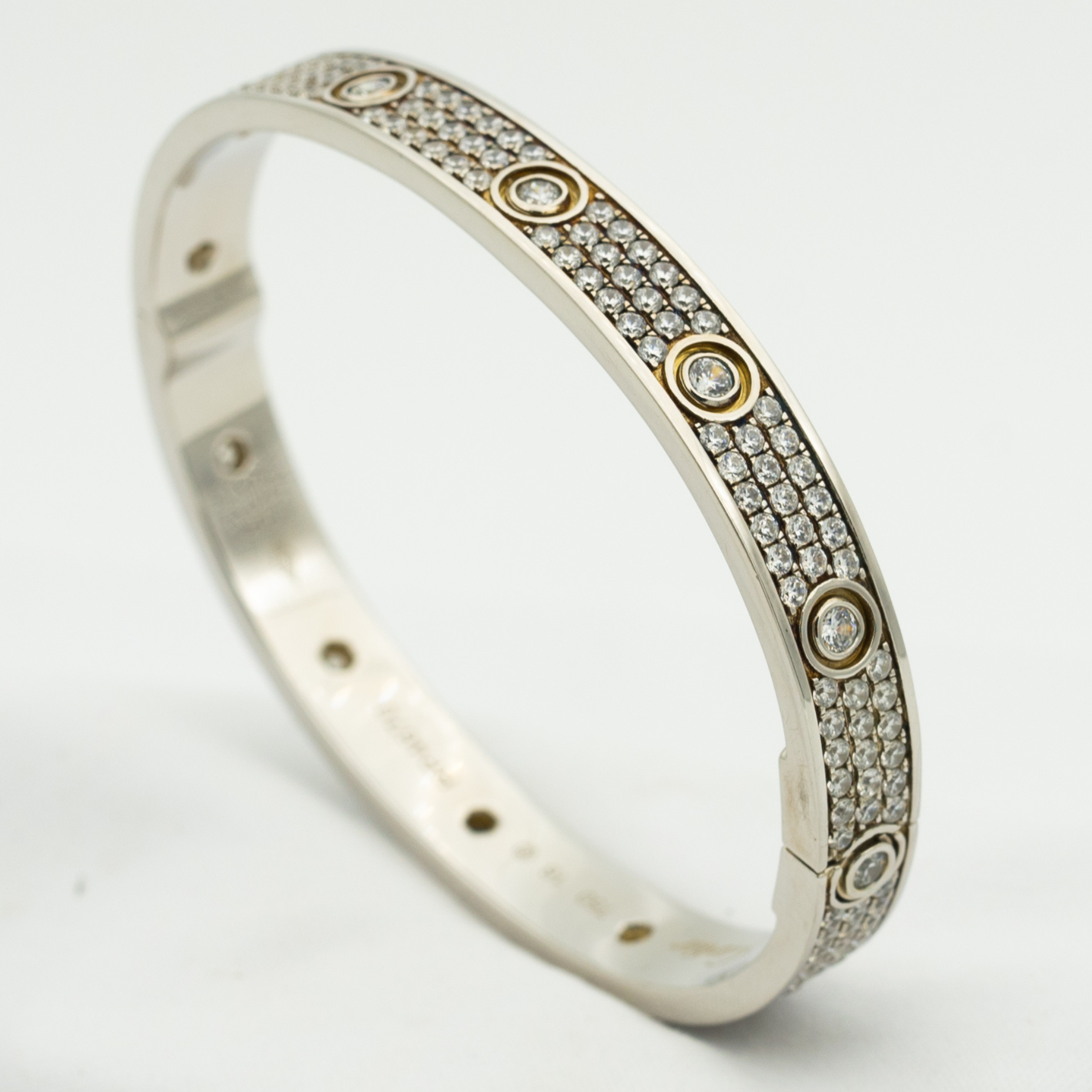 ??Loco?¡¥LOVE BRACELET 6.1MM DIAMOND-PAVED 10 BIG DIAMONDS