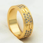 ??Loco?¡¥LOVE RING 5.5MM DIAMONDS PAVED