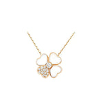 ??Loco?¡¥CLOVER MOP DIAMOND ROSE GOLD NECKLACE