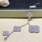 ??Loco?¡¥CLOVER 6 MOTIFS SILVER DIAMOND BRACELET