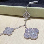 ??Loco?¡¥CLOVER 6 MOTIFS SILVER DIAMOND BRACELET