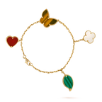 ??Loco?¡¥LUCKY SPRING 5 MOTIF GOLD BRACELET