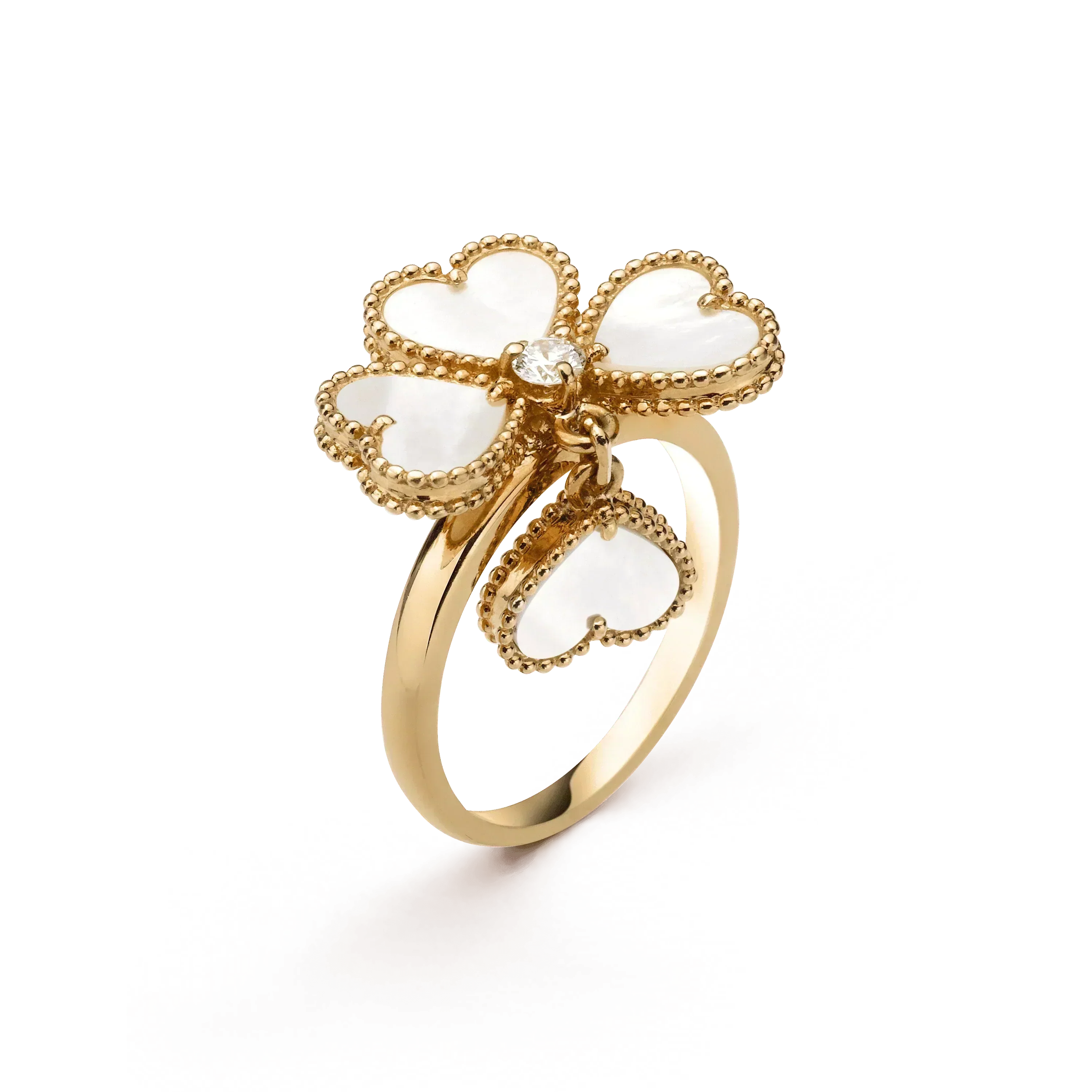 ??Loco?¡¥SWEET CLOVER WHITE MOP RING