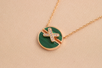 ??Loco?¡¥JEUX DE PINK GOLD DIAMOND NECKLACE