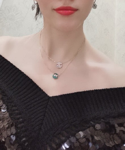 ??Loco?¡¥JEUX DE PINK GOLD DIAMOND NECKLACE