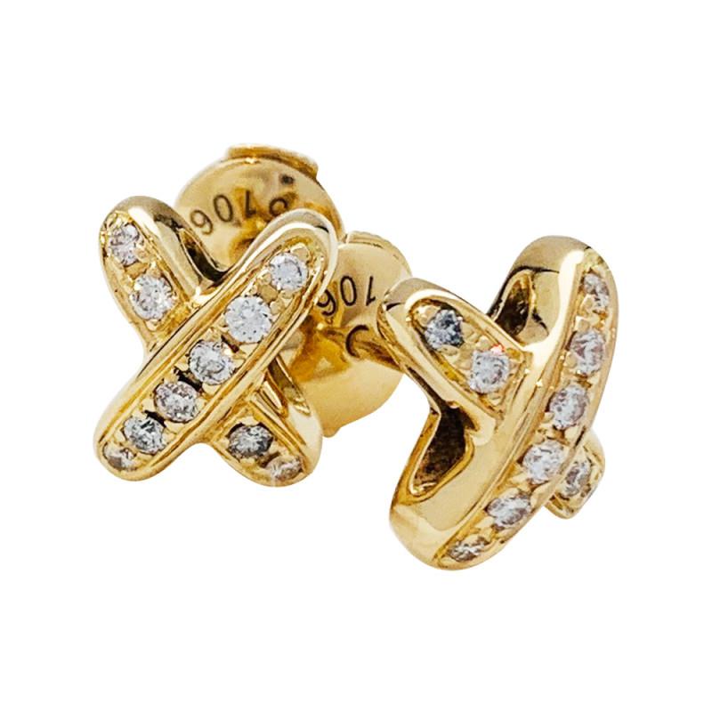 ??Loco?¡¥JEUX DE GOLD DIAMOND EARRINGS