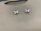 ??Loco?¡¥JEUX DE WHITE MOP SILVER DIAMOND EARRINGS