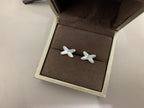 ??Loco?¡¥JEUX DE WHITE MOP SILVER DIAMOND EARRINGS
