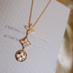 ??Loco?¡¥COLOR BLOSSOM LARIAT NECKLACE PINK GOLD WHITE MOTHER PEARL AND DIAMOND