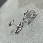 ??Loco?¡¥HM FULL DIAMOND PIG NOSE STUD EARRINGS