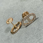 ??Loco?¡¥HM FULL DIAMOND PIG NOSE STUD EARRINGS