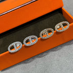 ??Loco?¡¥HM FULL DIAMOND PIG NOSE STUD EARRINGS
