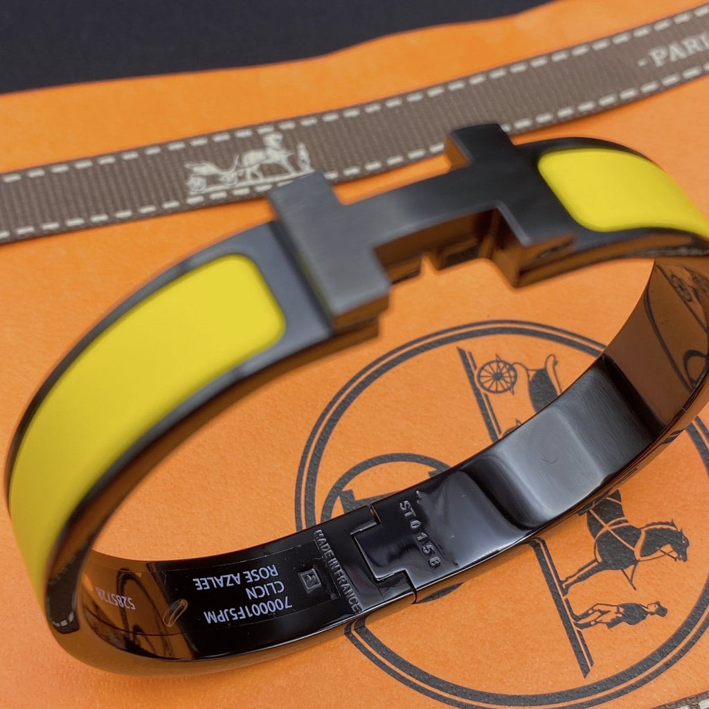 ??Loco?¡¥CLIC HM SO BLACK YELLOW BRACELET