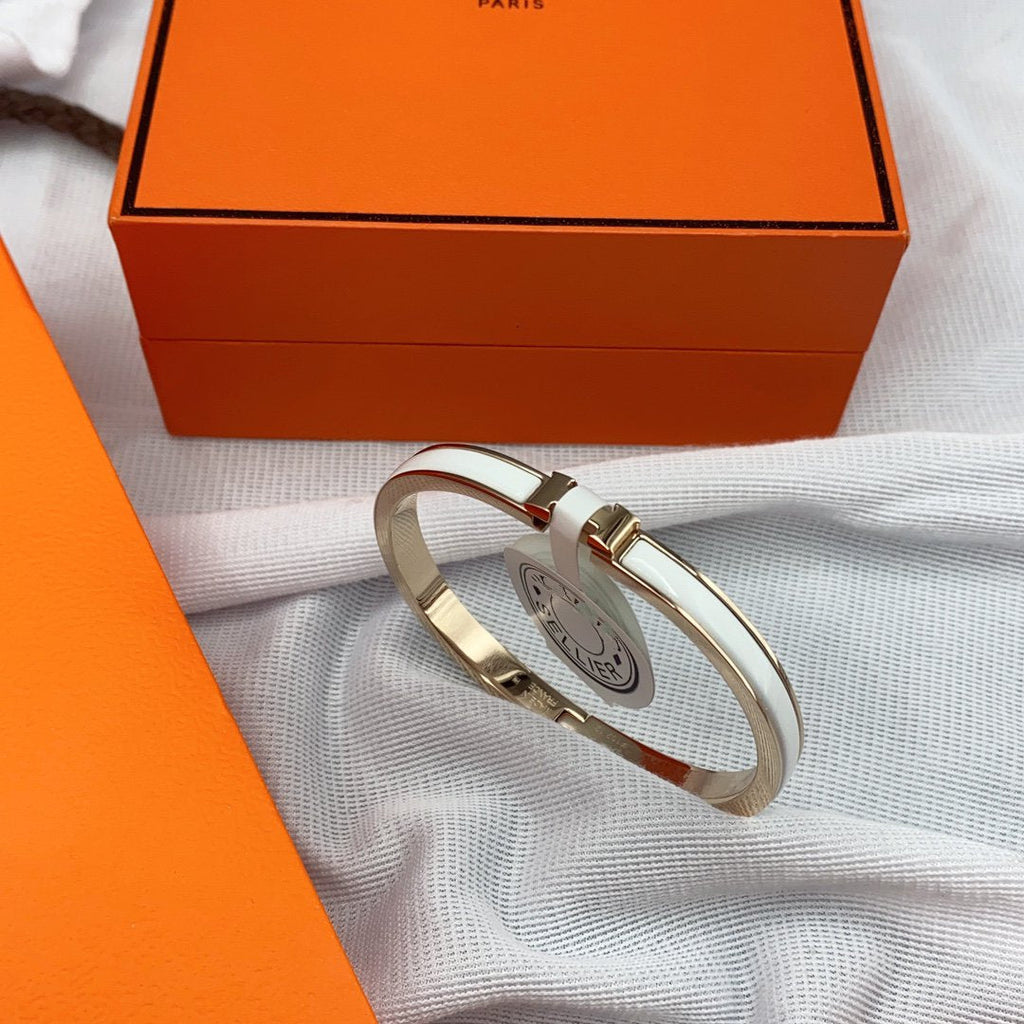 ??Loco?¡¥CLASSIC HM CLIC WHITE 8MM ENAMEL BRACELET