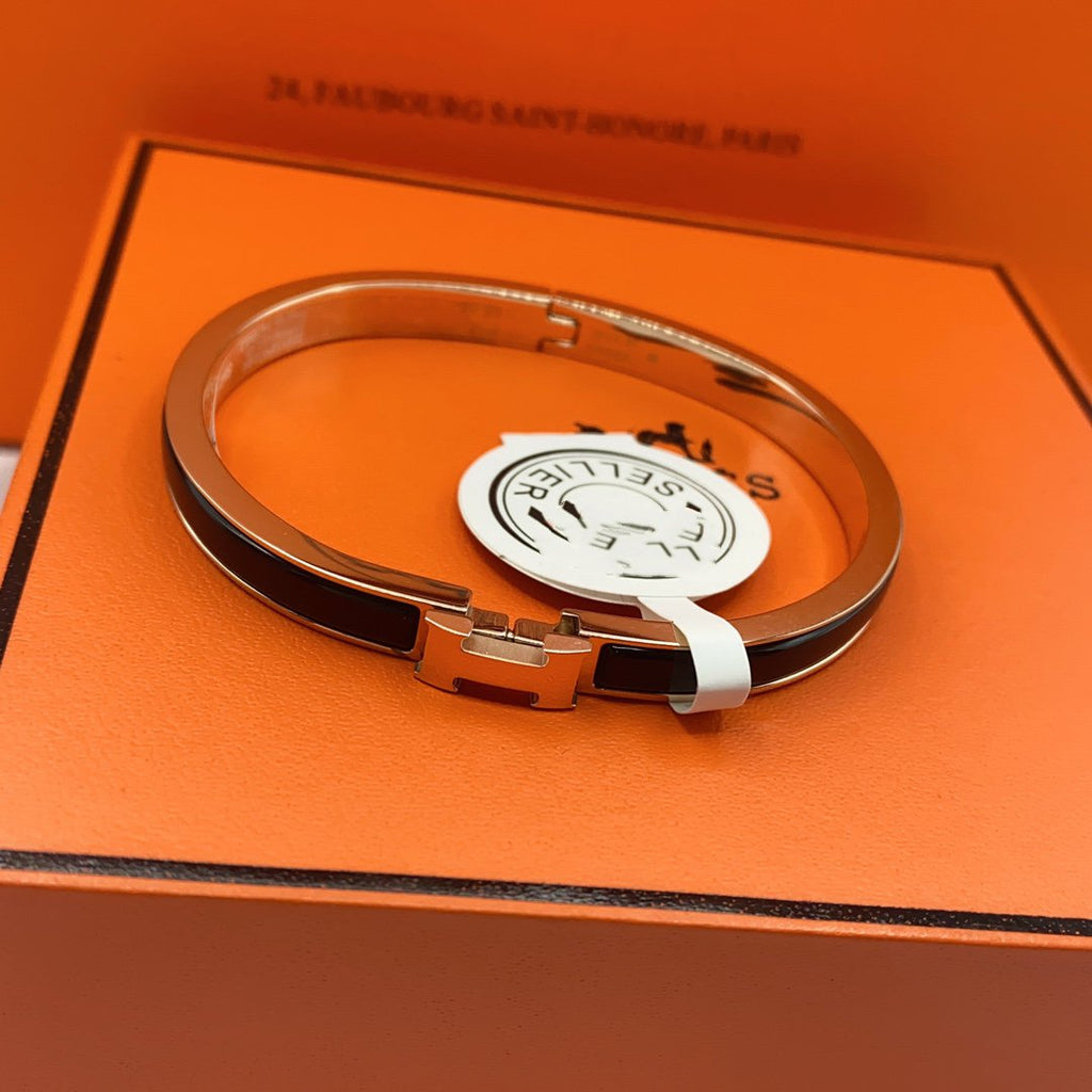 ??Loco?¡¥CLASSIC HM CLIC BLACK 8MM ENAMEL BRACELET