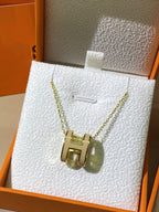 ??Loco?¡¥HM CLIC YELLOW ENAMEL GOLD NECKLACE