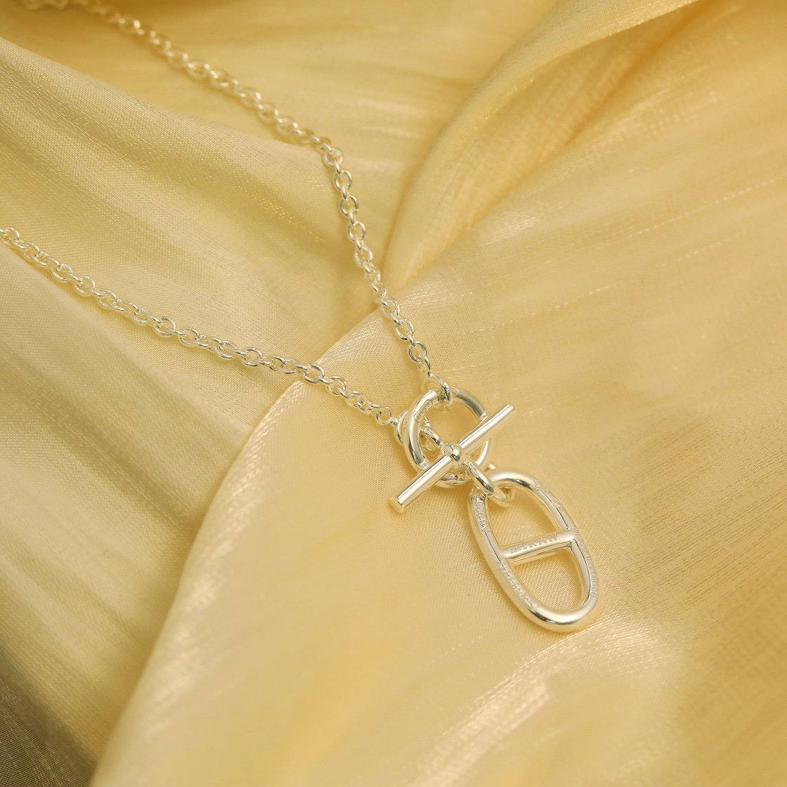 ??Loco?¡¥HM CHAINE D'ANCRE PENDANT NECKLACE STERLING SILVER