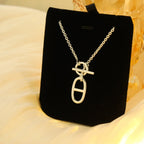 ??Loco?¡¥HM CHAINE D'ANCRE PENDANT NECKLACE STERLING SILVER
