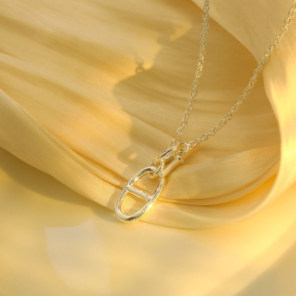 ??Loco?¡¥HM CHAINE D'ANCRE PENDANT NECKLACE STERLING SILVER