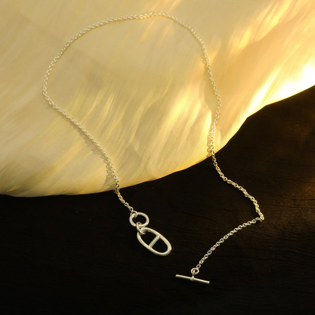 ??Loco?¡¥HM CHAINE D'ANCRE PENDANT NECKLACE STERLING SILVER