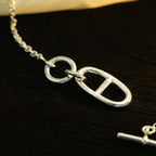 ??Loco?¡¥HM CHAINE D'ANCRE PENDANT NECKLACE STERLING SILVER