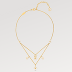 ??Loco?¡¥FLOWERGRAM GOLD MOP DOUBLE ROW NECKLACE