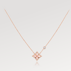 ??Loco?¡¥STAR PINK MOP 1 DIAMOND PINK GOLD NECKLACE