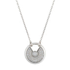 ??Loco?¡¥AMULETTE SILVER FULL DIAMOND NECKLACE