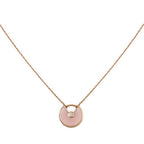 ??Loco?¡¥AMULETTE ROSE GOLD PINK MOP NECKLACE