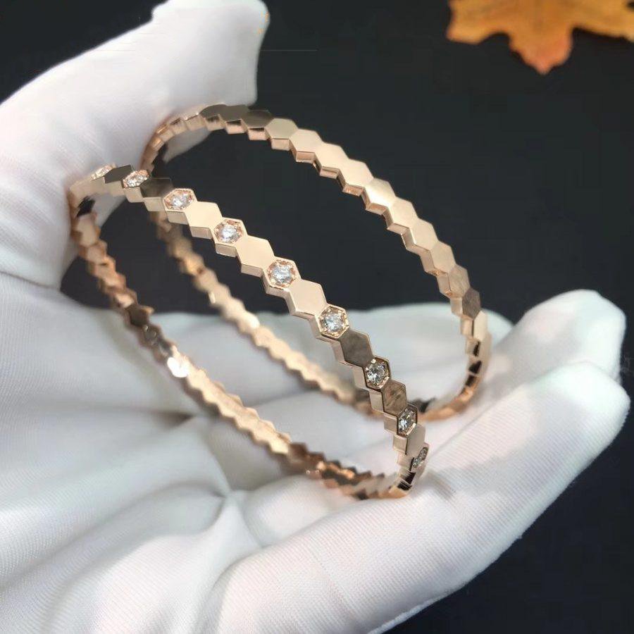 ??Loco?¡¥BEE LOVE PINK GOLD DIAMOND BRACELET