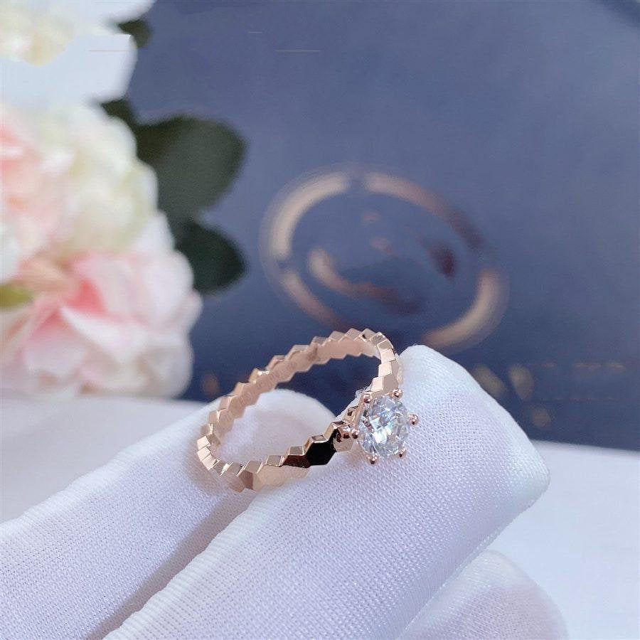 ??Loco?¡¥BEE LOVE RING PINK GOLD 1 DIAMOND